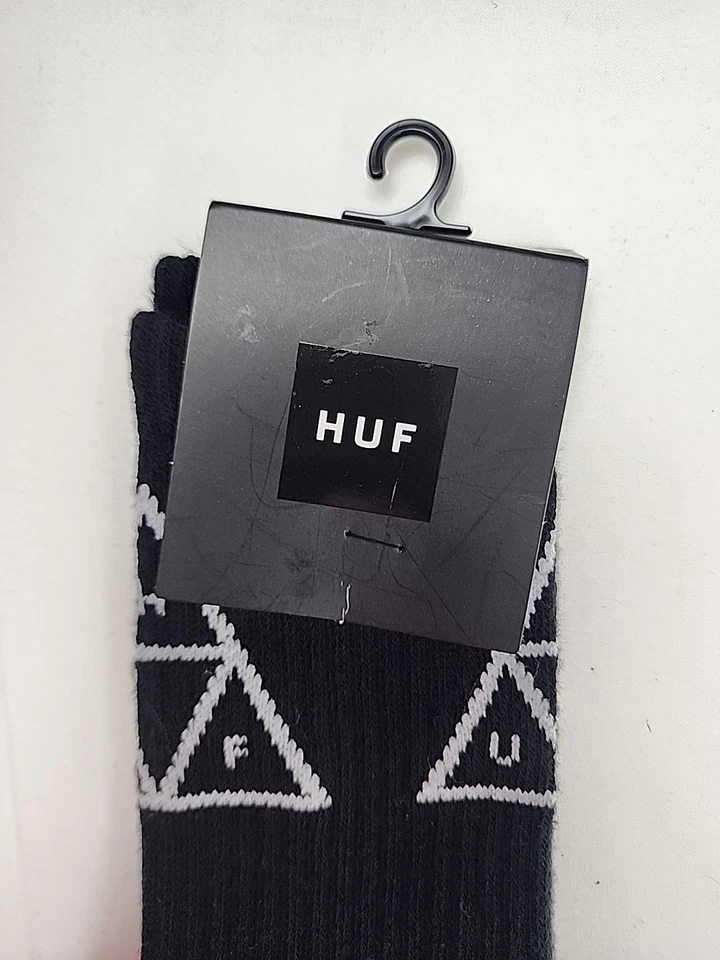 Носки короткие HUF 3 треугольные черные один размер подходит большинству - Изображение 4 из 4