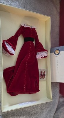 Franklin Mint Scarlett O'Hara Gone with the Wind Red Dress Shoes 2pc Set