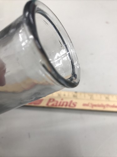 Vintage Klarglas Vase, gerippter Boden, USA #26 auf Boden der Vase 81/2" Höhe x 31/2" Breite - Bild 4 von 7