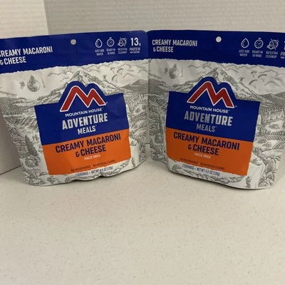 MOUNTAIN HOUSE ADVENTURE MEALS 2 Pks Mountain Adventure Meals- Creamy Mac & Cheese Exp 7/2053 Freeze Dried
