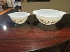 Set of 2 PYREX EARLY AMERICAN Cinderella Nest Bowls 441 & 443 ( 1.5 PT & 2.5 QT)