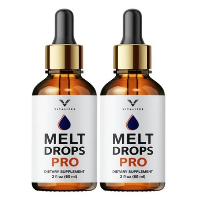 (2 Pack) Melt Drops Pro for Weight Loss Premium Fat Burning Support Formula