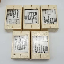 5x Legrand 2348 Nonmetallic Device Boxes Ivory Single Gang 4.75"L x 3"W x 1.75"D