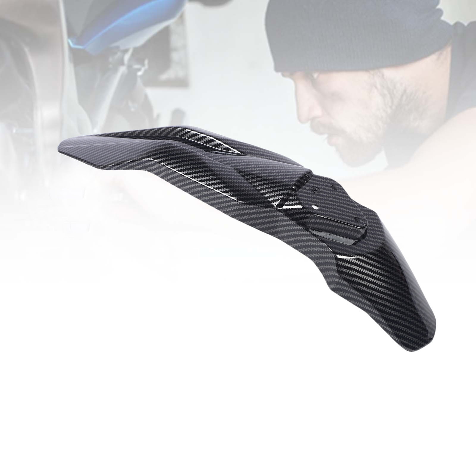 °Motorcycle Front Mudguard Carbon Fiber Style Impact Proof Front Splash Guard