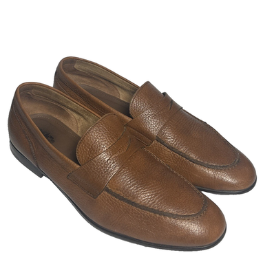 Coach And Four Penny Loafers Mens Size 13 Pebbled Brown  display picture 2