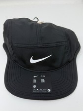 NIKE Dri-FIT Fly Unstructured Swoosh Cap Hat Black/White M/L FB5624-010 NEW