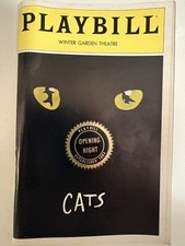 CATS Opening Night Playbill 10/7/1982 Broadway Winter Garden Theatre - Original!