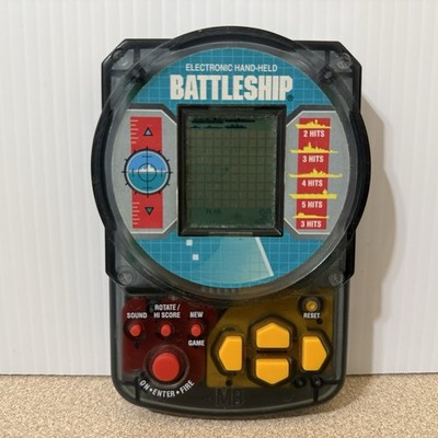 Vintage 1995 Milton Bradley Electronic Hand-held BATTLESHIP game Tested & Works