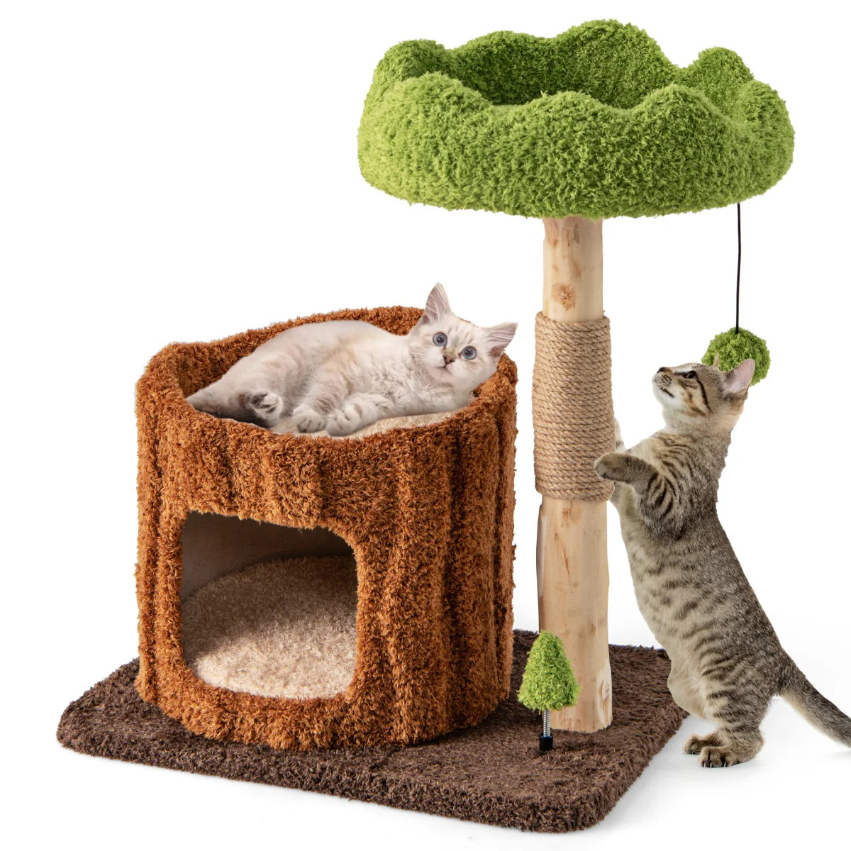 Arbre à chat multifonction avec griffoir sisal et plateforme de repos xxl