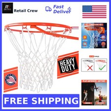 Basketball Net Replacement Heavy Duty - 12 Loop All Weather Hoop Net Profes...