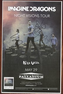 Imagine Dragons autographed gig poster Daniel Platzman Wayne Sermon 2