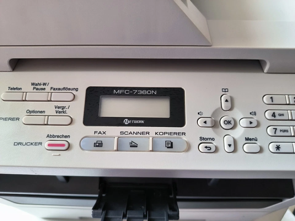Brother MFC 7360 N Nur 3415 Seiten Drucker Scanner Kopierer Fax Top Zustand - Bild 2 von 3