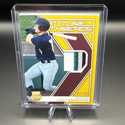 2023 Colt Emerson Panini Elite Extra Edition Future Threads Gold 2/10 $$