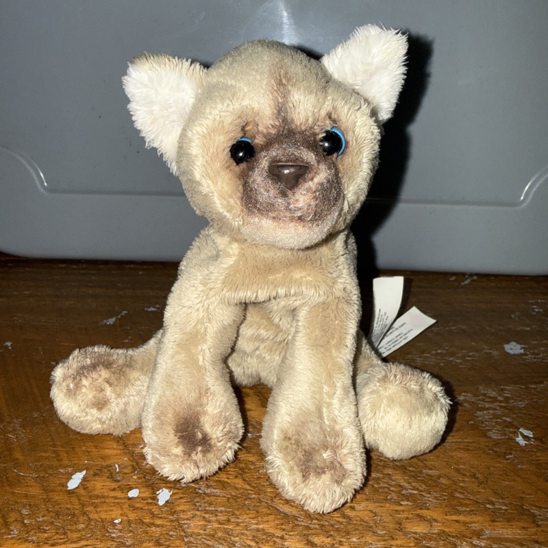 Russ Yomiko Classics Himalayan Cat Beanbag Plush 5” Cream Tan Blue Eyes