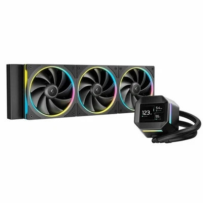 DeepCool LM360 Black Liquid AIO CPU Cooler ARGB 360mm Radaitor - 2.4 Inch Displa