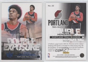 2023 Panini Court Kings Double Exposure Amethyst /99 Scoot Henderson Rookie RC