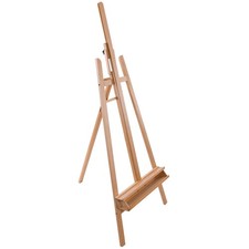 64" to 89" Lyre Style Studio A-Frame Inclinable Easel, Artist Art Storage Tray