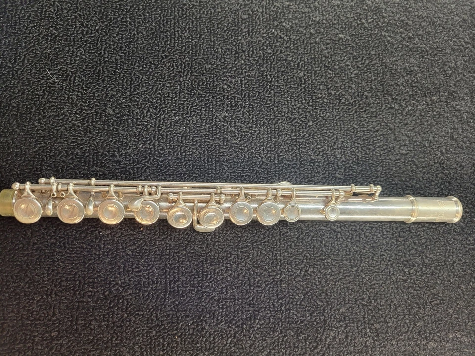 Flauta Selmer Niquelada Modelo 1206 Nueva Stock Antiguo Hecha en Elkhart EE. UU. Foto 4 de 4
