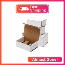 The Boxery Corrugated Mailers White Tuck Shipping Boxes 11 1/8 x 8 3/4 x 3 