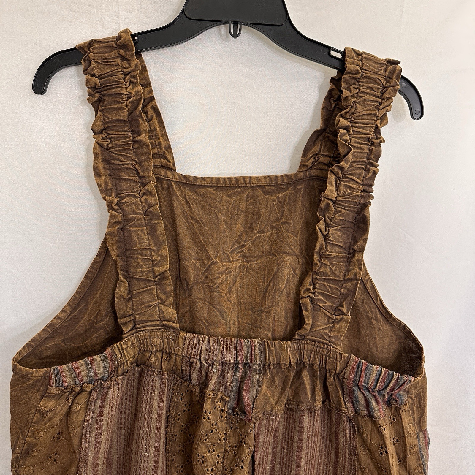 Earthbound Brown Mushroom Patchwork Overalls Jump… - image 7