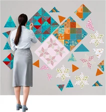 1 Pcs Quilt Design Wall Fabrics 72 in X 60 in with No Grid Lines Flannel for Qui