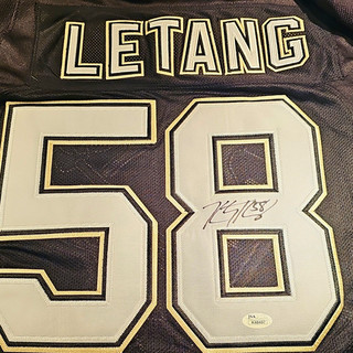 Kris Letang Pittsburgh Penguins Signed Jersey Stanley Cup Final 2008 JSA