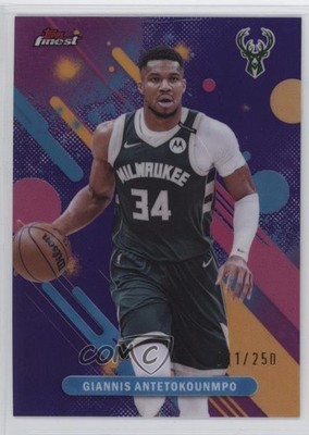 2025 Topps Finest Common Purple Refractor 11/250 Giannis Antetokounmpo #43 11ng