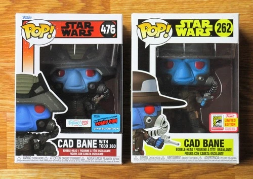 (2) NEW Funko Pop CAD Bane #262 #476  Star Wars - Official 2018 SDCC, 2021 NYCC