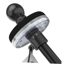 Solar Flag Pole Light, Solar-Powered LED for 5-10FT Flag Poles, Outdoor Gray