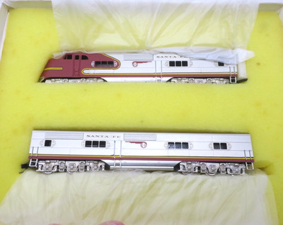 Oriental Limited N-Scale Brass E1A/E1B AB Set Santa Fe ATSF Plated