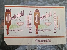 INCARTO PACCHETTO SIGARETTE VUOTO OLD CIGARETTES PACKET --  CHESTERFIELD