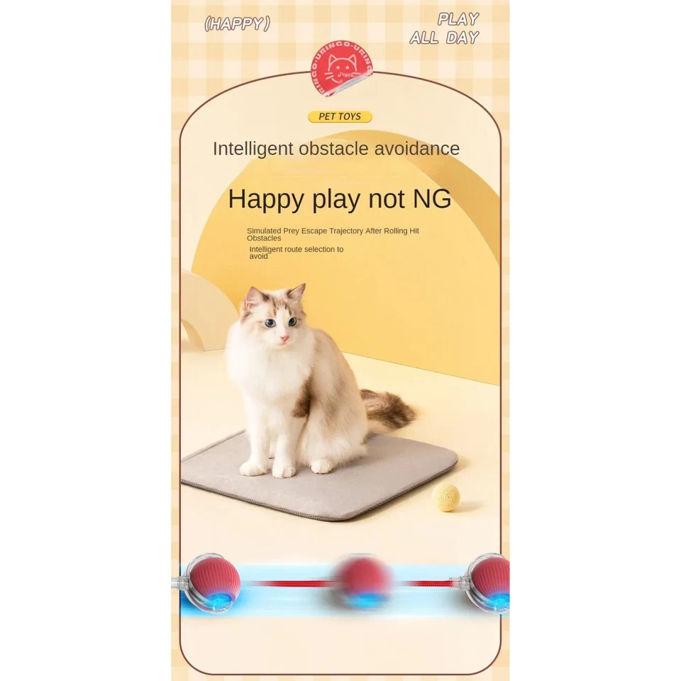 Automatic Rolling Ball Smart Pet Toy Electric Self-Moving Cat Dog Kitten Game UK - Image 3 of 4