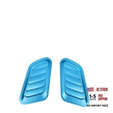 2pcs Hood Air Vents Hood Scoop Bonnet Intake Cover Blue