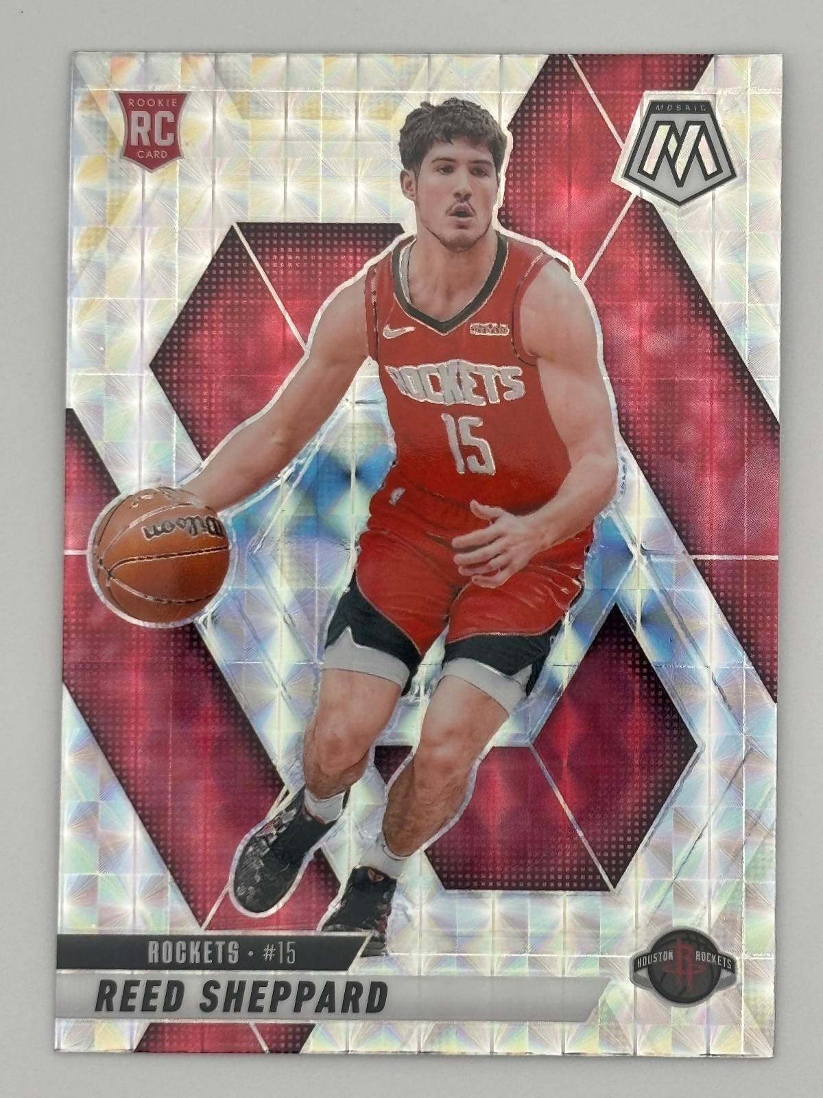 2024-25 Mosaic Reed Sheppard Mosaic Prizm Rc #249 Rockets