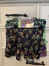 Boys Teenage Mutant Ninja Turtles 4pk Boxer Briefs Underwear Sz XL 14-16 NEW