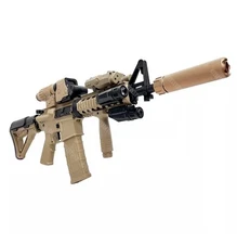 New Tan M4A1 Tactical Fully Loaded Out Electric Blowback 7MM-8MM Gel Blaster