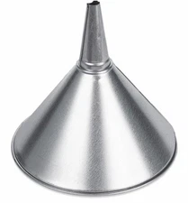 94473 2 quart, 8" Center Spout Funnel with Removable Brass Strainer