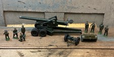 Britains 2064, 155mm Gun  8, 54mm, Assorted Soldiers, As Found