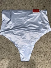 NWT Spanx Shaping Satin Seamless Thong Panty 2X Blue $34