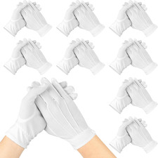 24 Pairs White Cotton Gloves Parade Formal Tuxedo Costume Honor Guard Coin Jewel