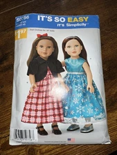 Simplicity Fabric Pattern #S0756 American Girl/ My Life 18" Doll Clothes CUT