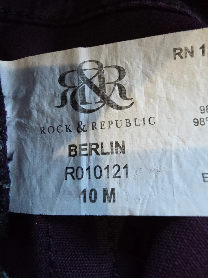 Rock & Republic Women's Size 10 Berlin Purple Stretch Pants - Image 4 of 4