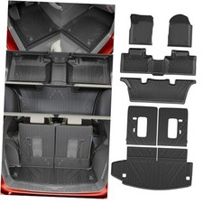 Floor Mats Compatible with Trunk Mat 3rd Row Backrest Mats Floor Mats 6 seat