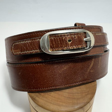 vintage Streve of California Brown Glove Leather Belt Distressed SIZE-38 USA