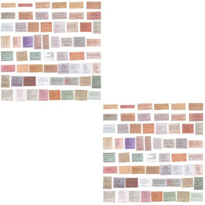  2 PCS Scrapbooking Aufkleber Motivationsaufkleber -Zubehör Zitate
