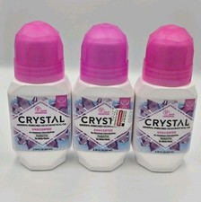Lot of 3 Crystal Deodorant Roll-On Unscented 2.25 oz New