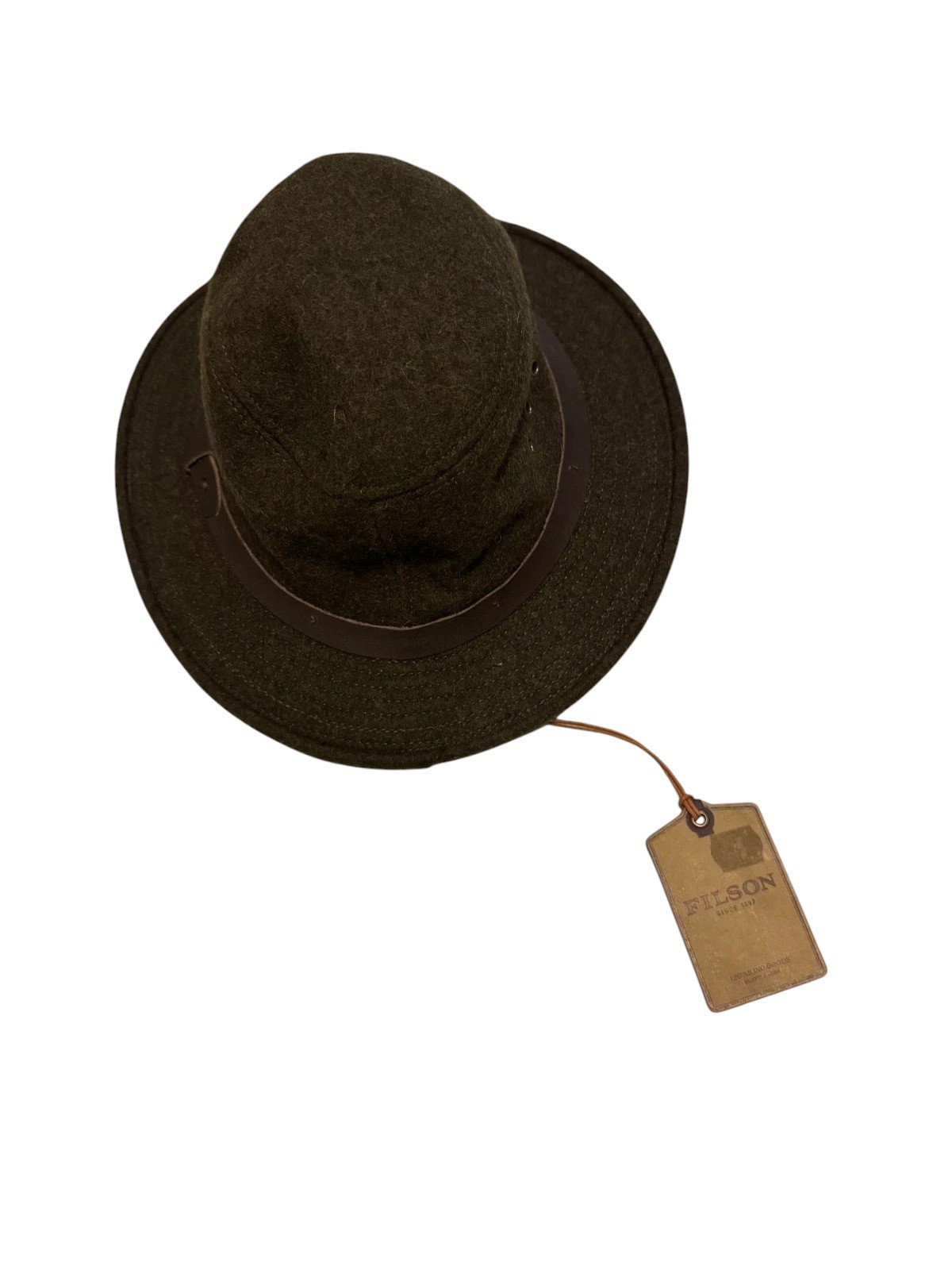 Filson Wool Packer Hat Forest Green Size Small Made in USA Wool Lined