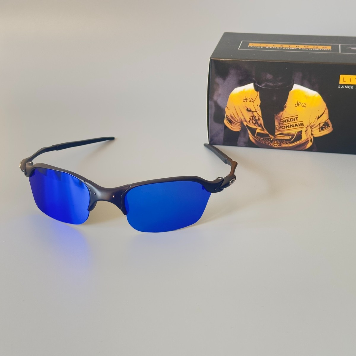 Oakley Romeo 2 Sunglasses Metal Frame Blue Lens Made In USA | eBay