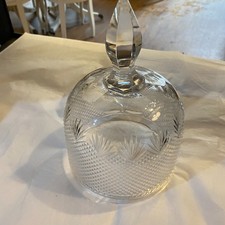 vintage cut glass crystal cheese or cake dome cloche