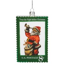 Northlight 3.5" Green USPS Santa "Night Before Christmas" Christmas Ornament